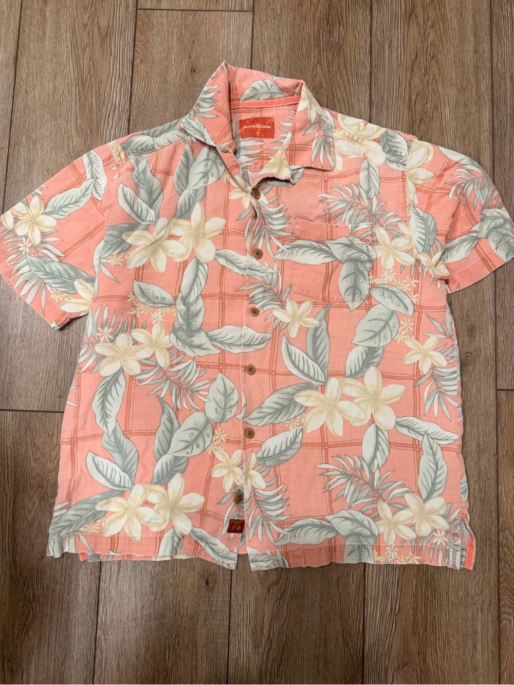 Tommy Bahama Coral Tropical Floral Camp Shirt